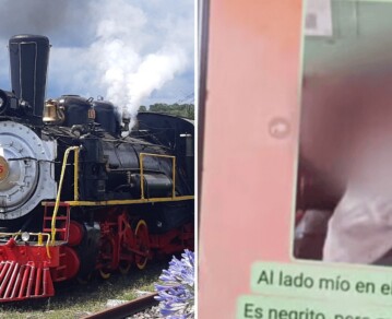 Los aberrantes mensajes que envió el argentino detenido por racismo a bordo de un tren en Brasil