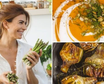 Cómo preparar sopa de calabaza y alcauciles grillados paso a paso según las recetas de Juliana Awada