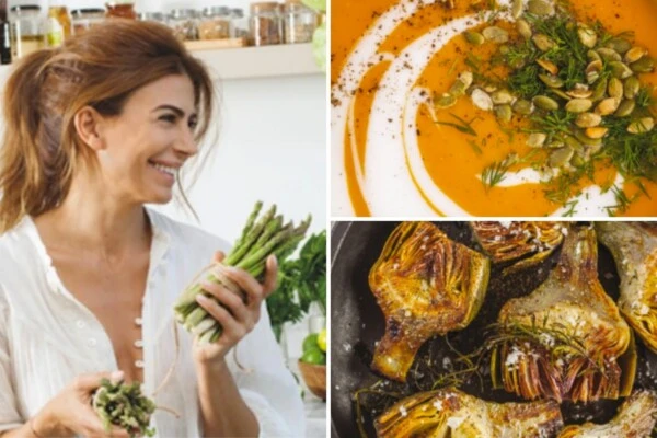 Cómo preparar sopa de calabaza y alcauciles grillados paso a paso según las recetas de Juliana Awada