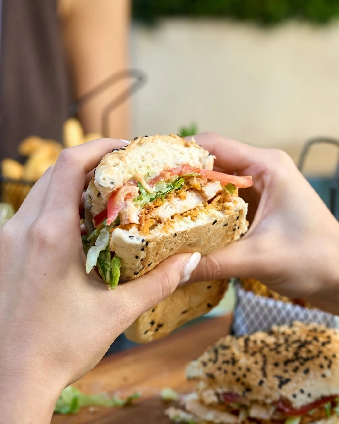 Sandwich chicken crispy.