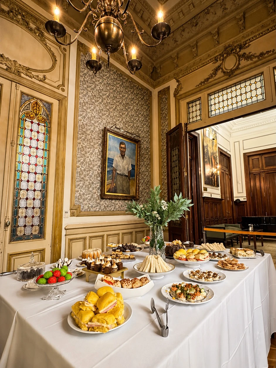 El lugar ofrece una experiencia que mezcla gastronomía, historia y arte en un mismo escenario.