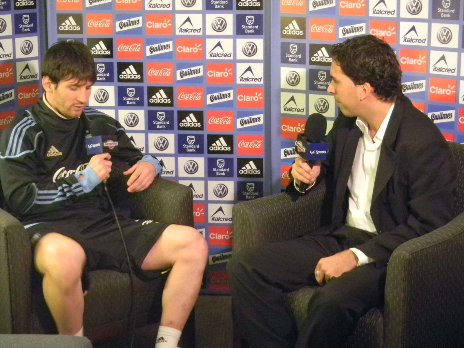 Lionel Messi y Martín Arevalo