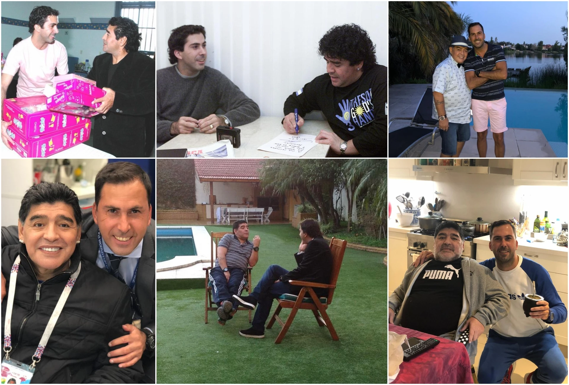 Martín Arevalo con Maradona