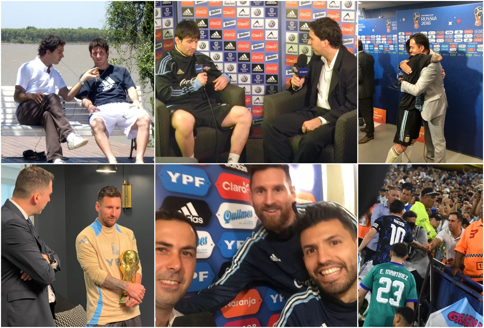 Martín Arevalo con Messi