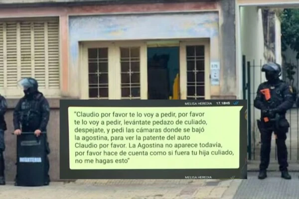 Se filtraron los chats entre Claudio Barrelier y Melisa Heredia-la madre de Agostina Vega