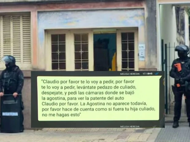 Se filtraron los chats entre Claudio Barrelier y Melisa Heredia-la madre de Agostina Vega