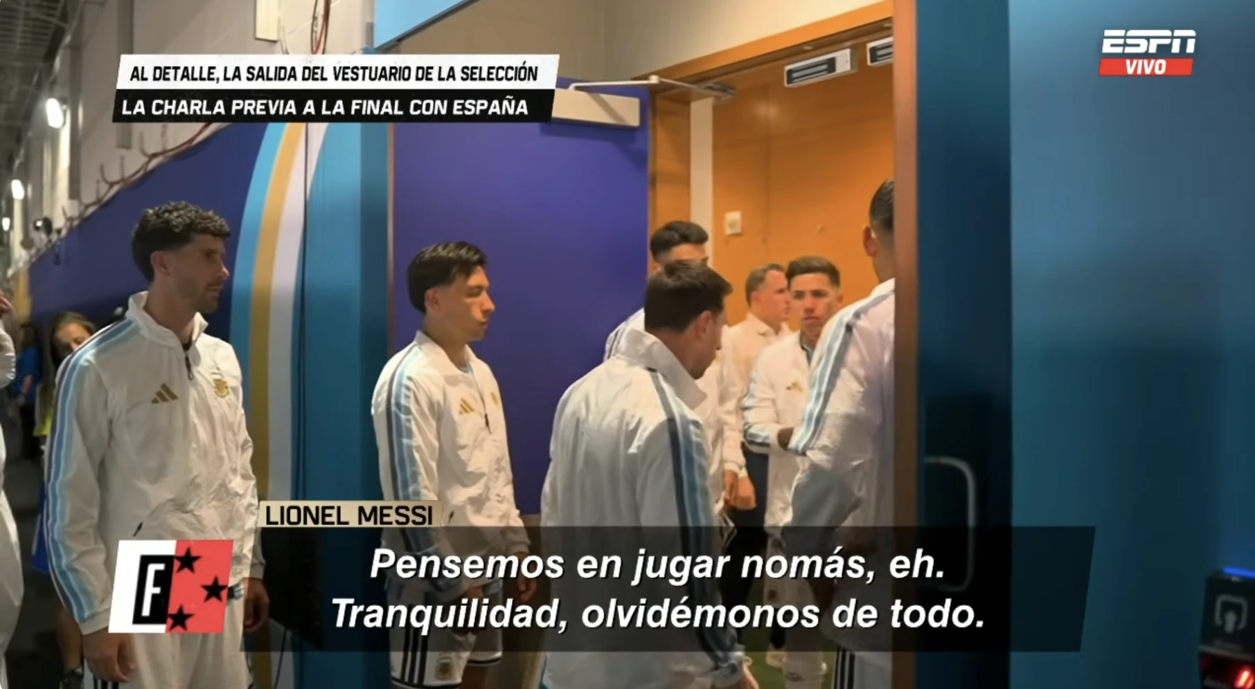 El diálogo completo de los jugadores antes de la final con España.