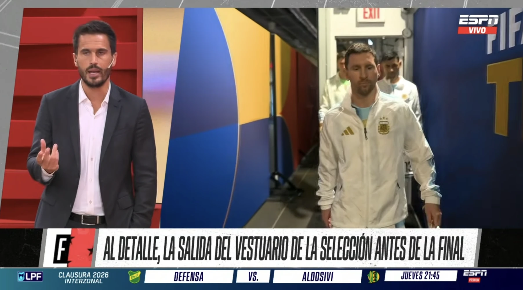 El video completo dura poco más de tres minutos y fue difundido este martes por la cadena ESPN.