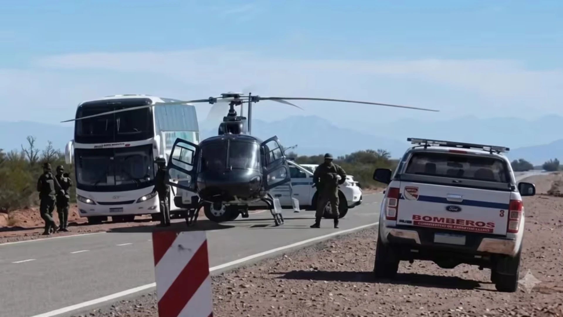 El helicóptero de la tragedia.