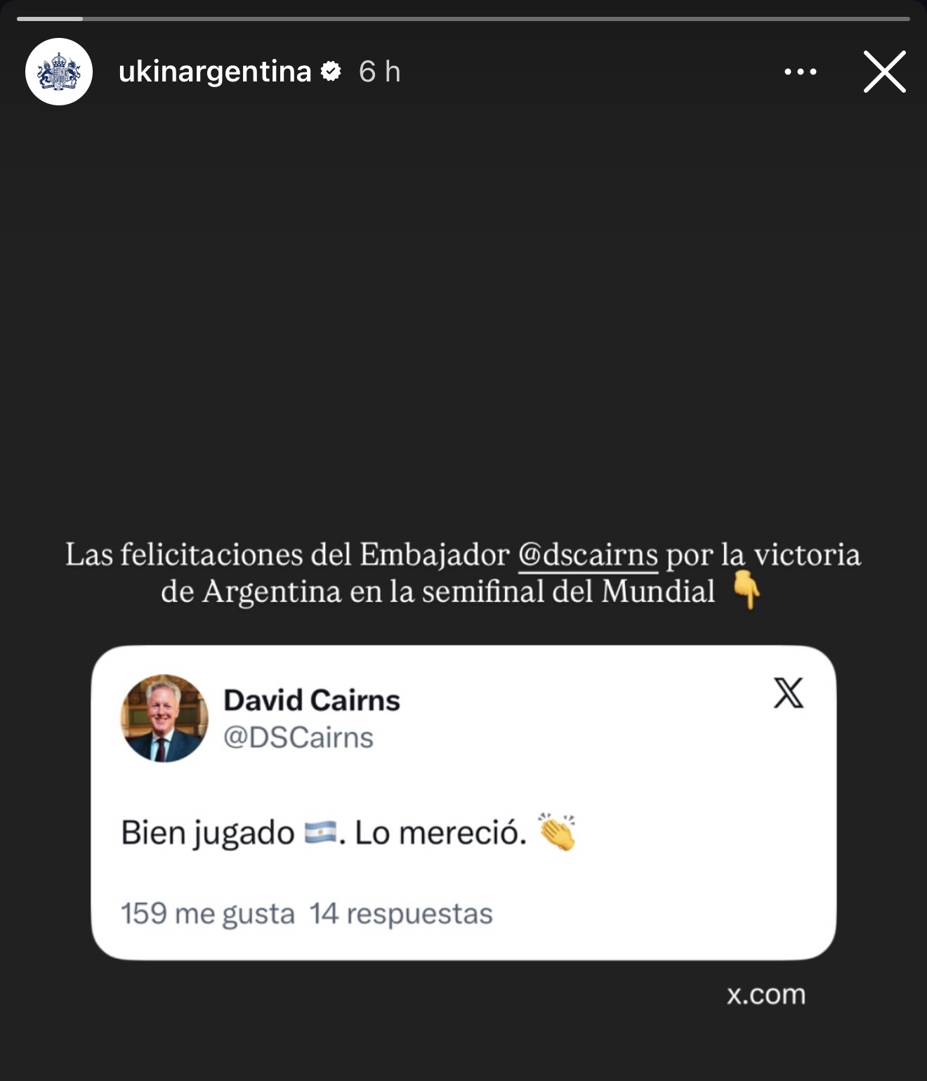 El porteo oficial.