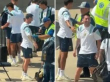 La reacción viral de messi en los controles de seguridad en el aeropuerto de Miami-Qué encontraron en la maleta de Cuti Romero
