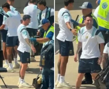 La reacción viral de messi en los controles de seguridad en el aeropuerto de Miami-Qué encontraron en la maleta de Cuti Romero