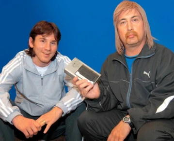 Lionel Messi y Eber Ludueña