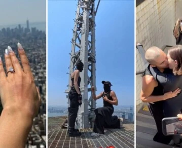 Quién es la pareja de activistas rusos en favor de la paz que escaló el Empire State Building se comprometió en la cima fue detenida y más tarde liberada