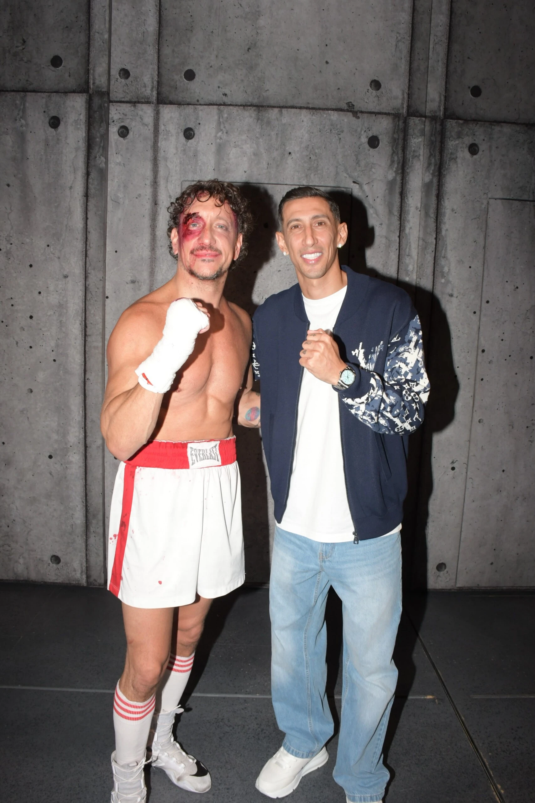 Ángel di María fue a ver Rocky, uno de los sucesos de la avenida Corrientes en el Teatro Lola Membrives.