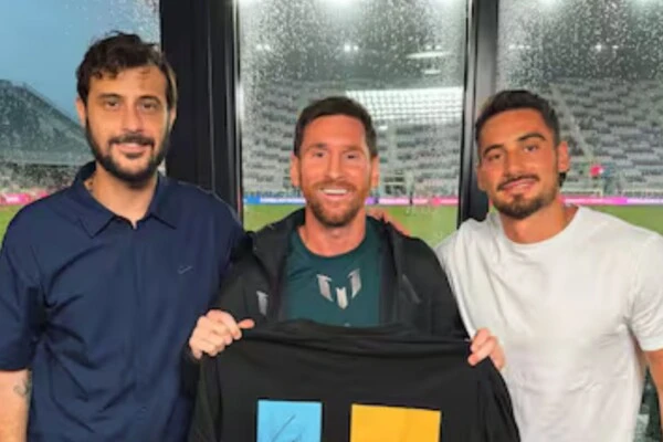 diego leuco, nicolas occhiato y lionel messi