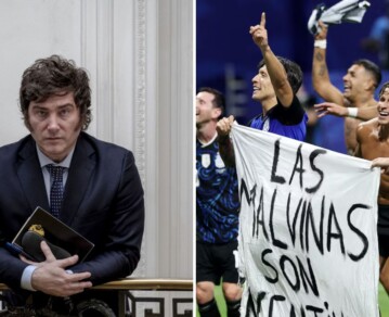 Qué dijo Javier Milei sobre la bandera de las Malvinas que flamearon los jugadores tras el partido con Inglaterra