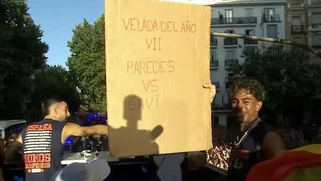 El irónico cartel que mostró Lamine Yamal.