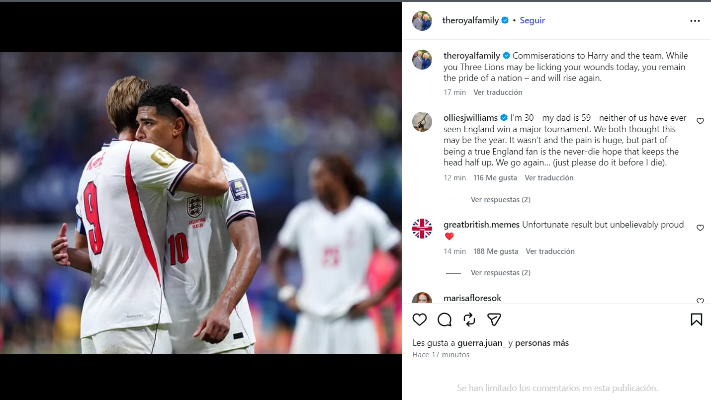 La sorpresiva reacción de la corona británica al triunfo de Argentina ante Inglaterra en el Mundial 2026