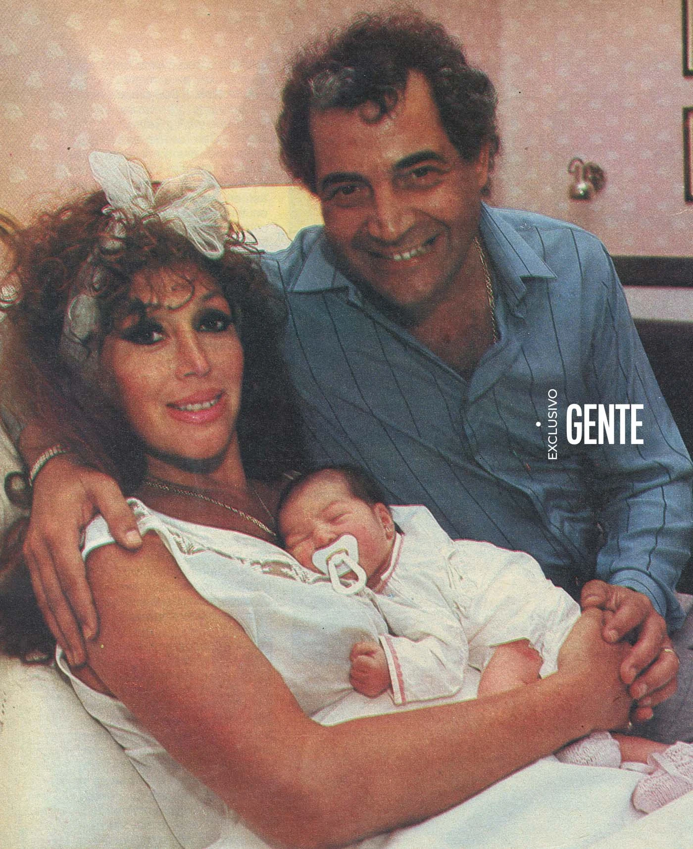 La artista junto a Castiglione, padre de Sofía.