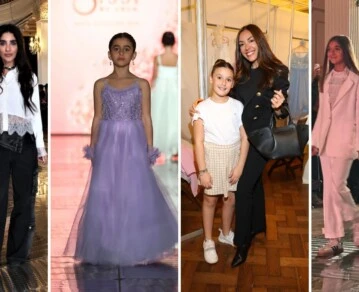 Moorea y Donna, mini princesas de pasarela- las hijas de Floppy Tesouro y Gabriela Sari desfilaron para una diseñadora de apenas 11 años