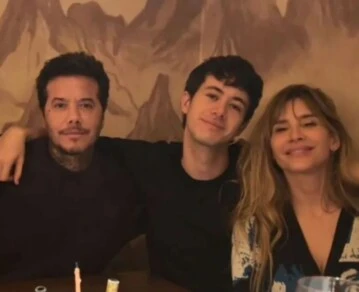 Dante, Sebastián y Guillermina en familia.