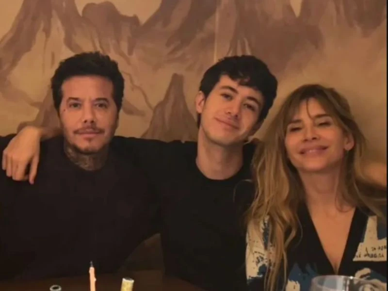 Dante, Sebastián y Guillermina en familia.