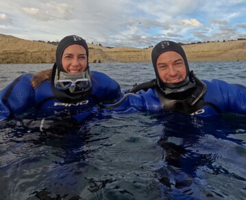 Diario de viaje: la aventura salvaje del Chino Leunis y su novia en Puerto Madryn