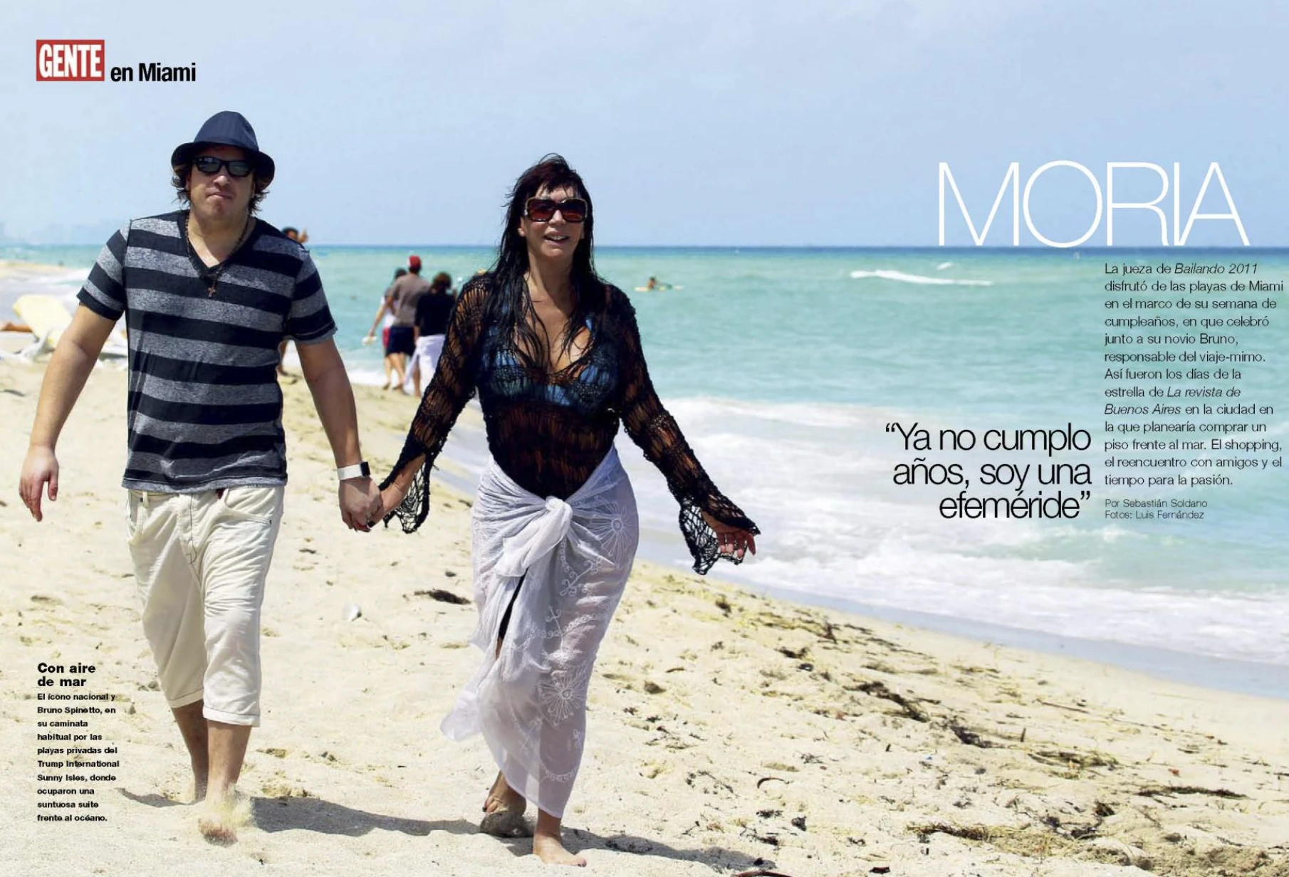Moria y Bruno posaron en exclusiva para GENTE desde Miami.