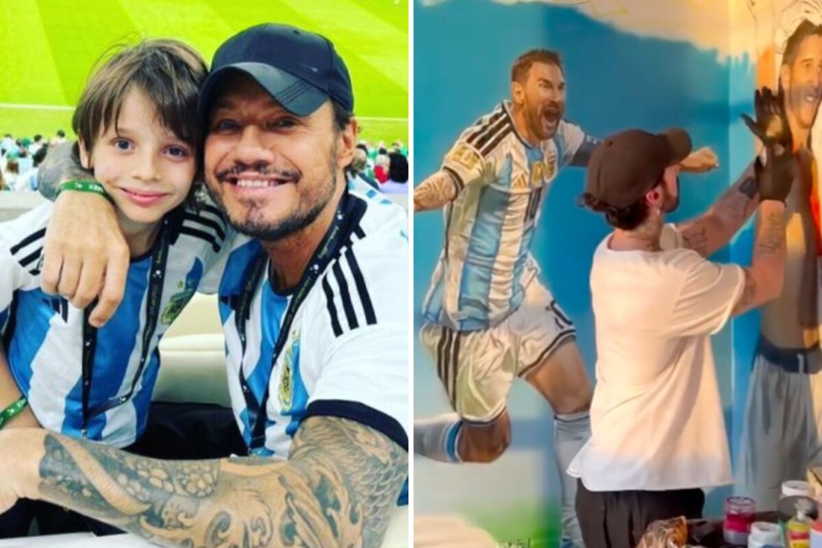 Así se hizo el impactante mural que Lolo, el hijo de Marcelo Tinelli y Guillermina Valdés, estrenó en su cuarto