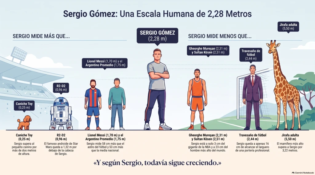 Sergio Gómez, el argentino más alto