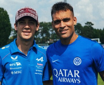 Cumbre argentina en Italia: Franco Colapinto y Lautaro Martínez, juntos en la previa del Gran Premio de Monza
