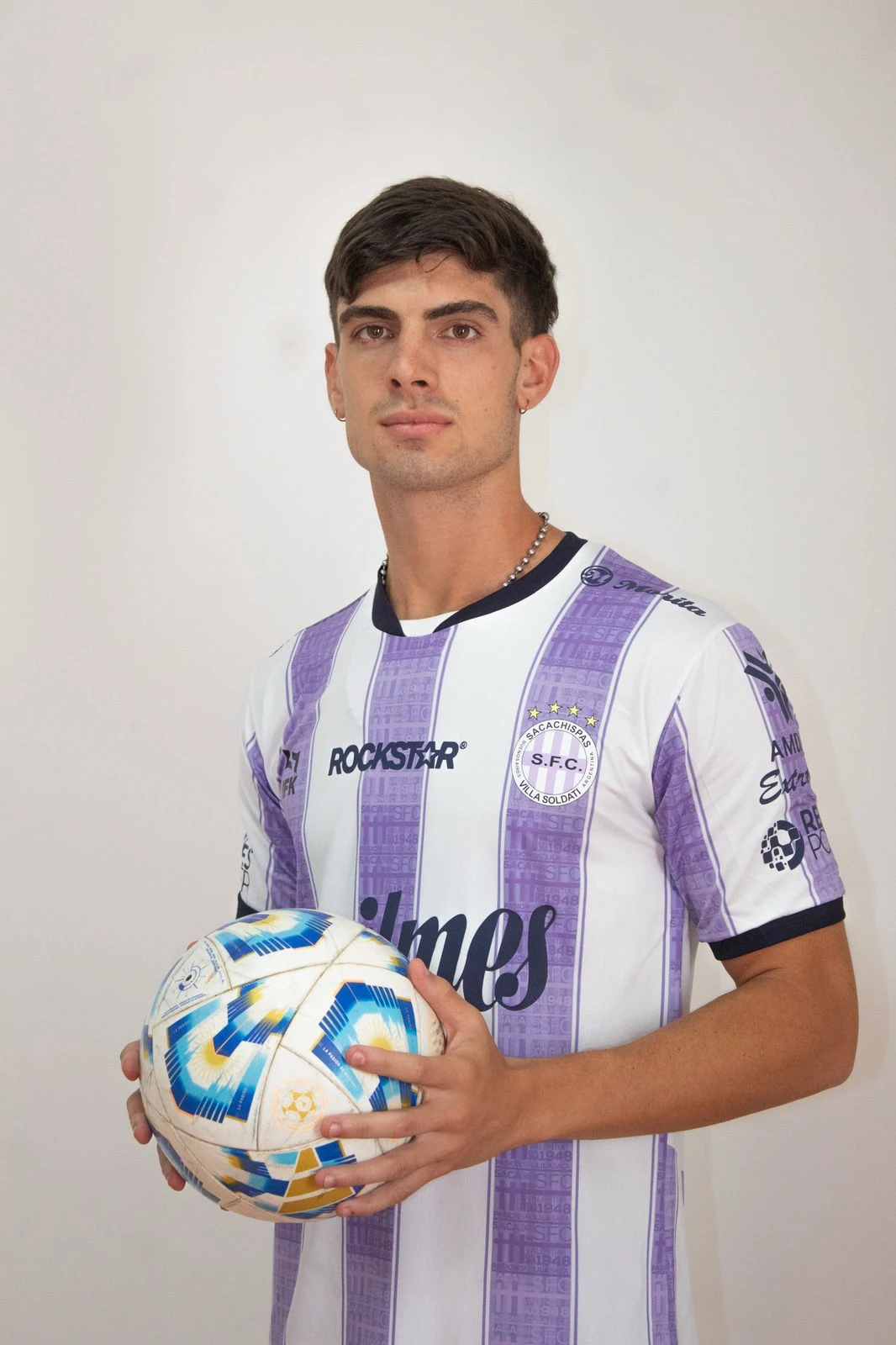 Una foto de Martín en sus tiempos de futbolista.