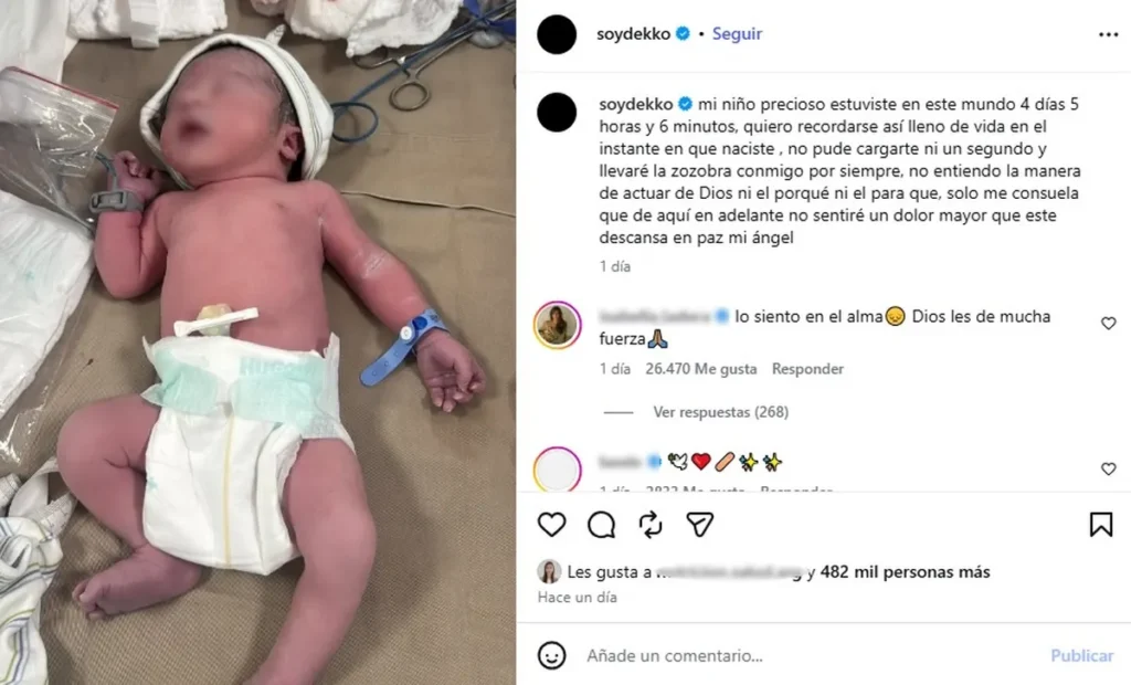El posteo del artista.