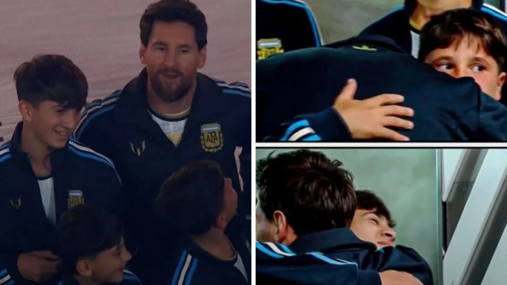 Así fue la emocionante salida de Lionel Messi y sus hijos a la cancha en su último partido