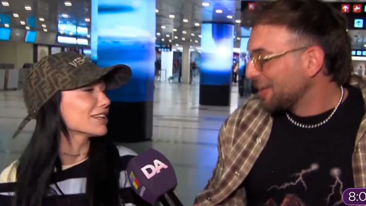 "Hay que respetar": la frase que hizo enojar a La Joaqui en un móvil en vivo a su llegada con Tiago PZK al país
