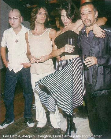 Érica García junto a Leo García, Joaquín Levinton y Alejandro Lerner