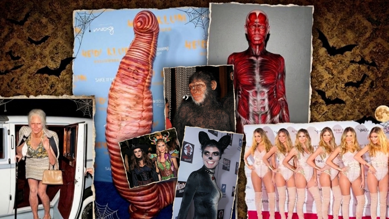 De la anciana y el cuerpo sin piel a E.T. y un gusano gigante: los looks más impresionantes de Heidi Klum para su icónica fiesta de Halloween