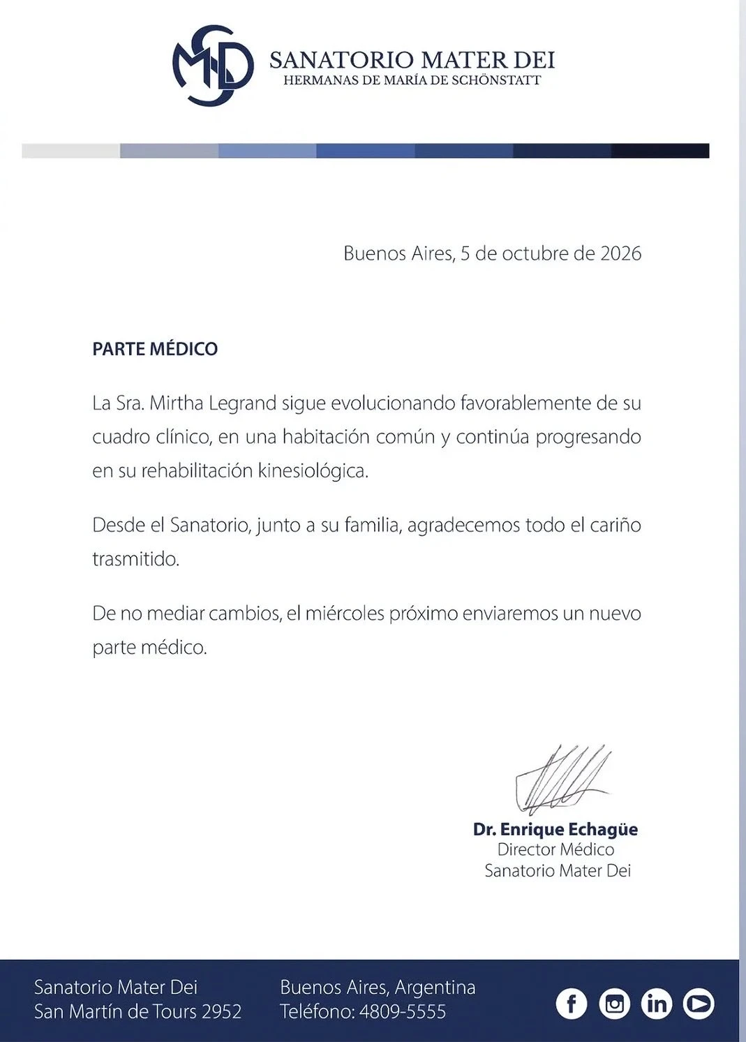 Mirtha Legrand recibió el alta médica tras casi tres semanas internada: qué se sabe