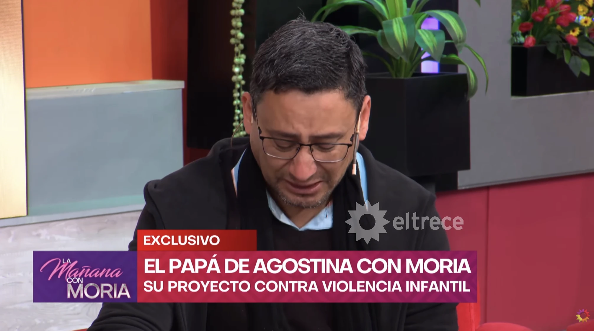 El llanto del papá de Agostina Vega en el programa de Moria Casán.