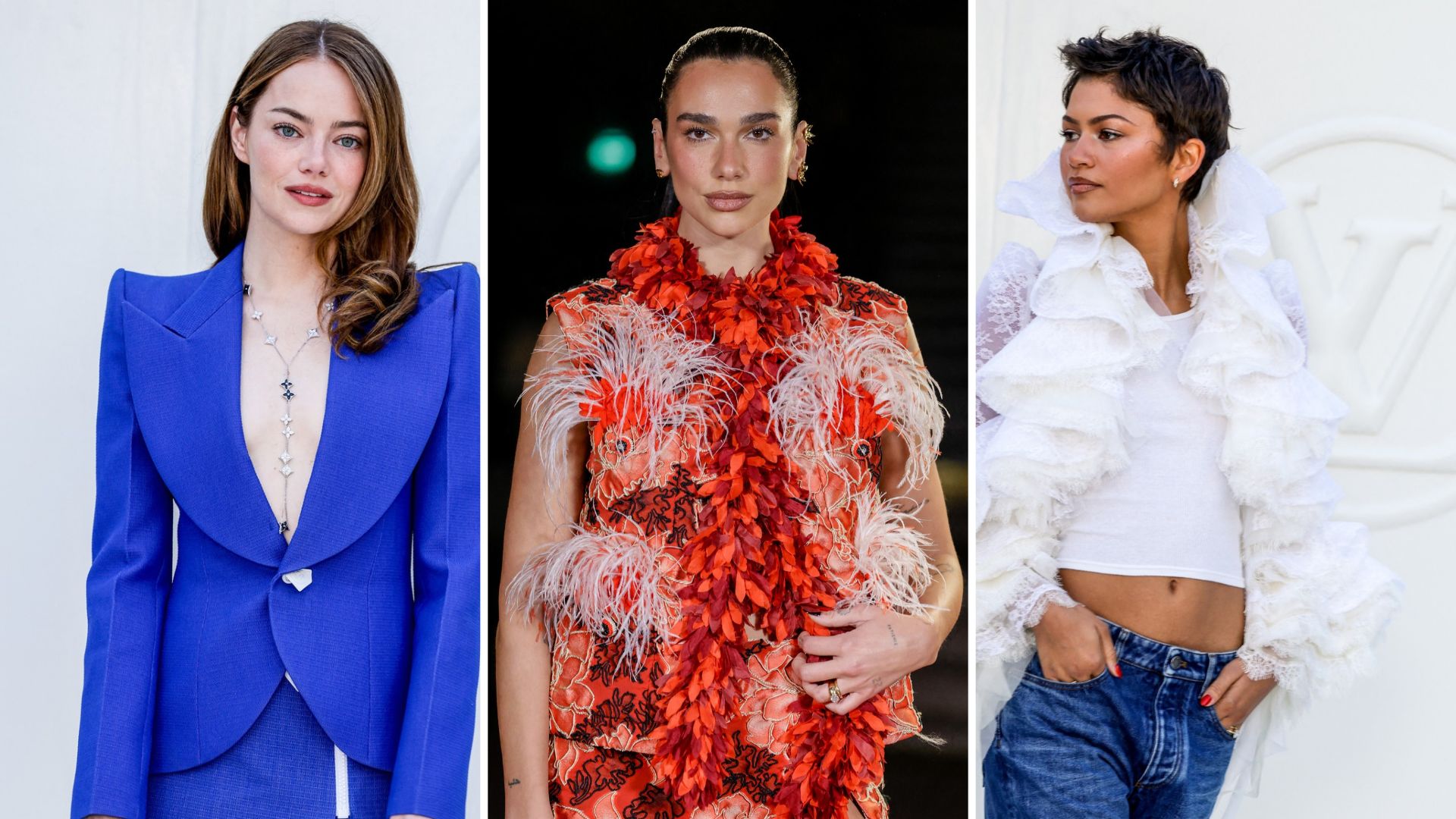 De Emma Stone a Zendaya y Dua Lipa: los looks que marcaron tendencia en el cierre del Paris Fashion Week